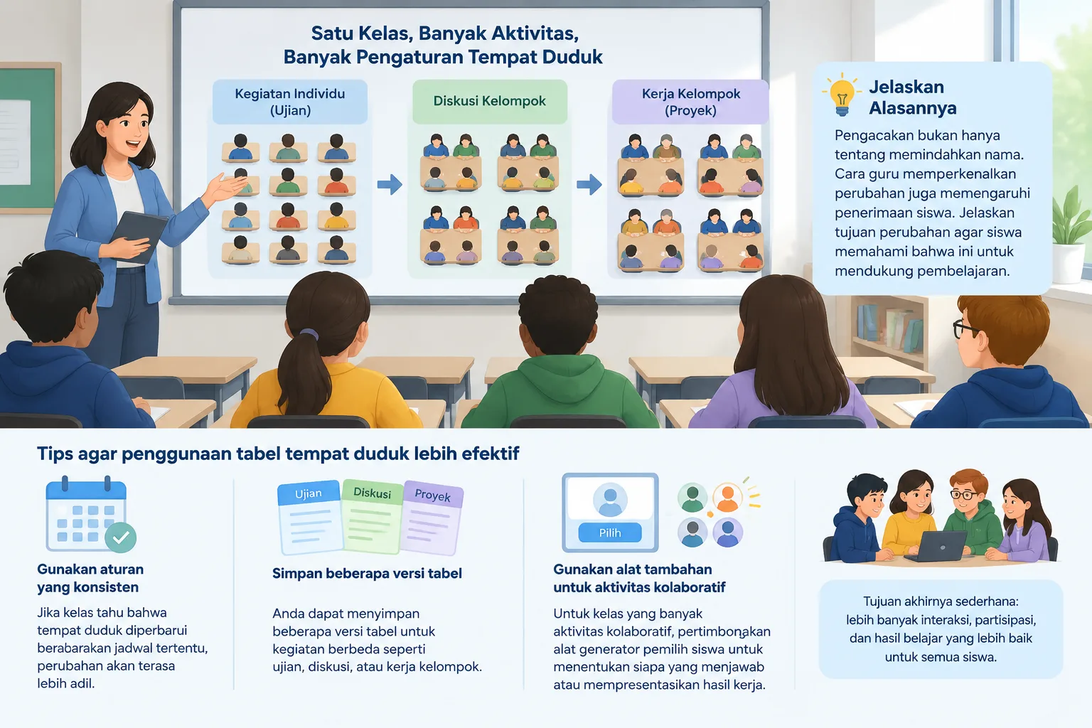 neutral classroom workflow illustration