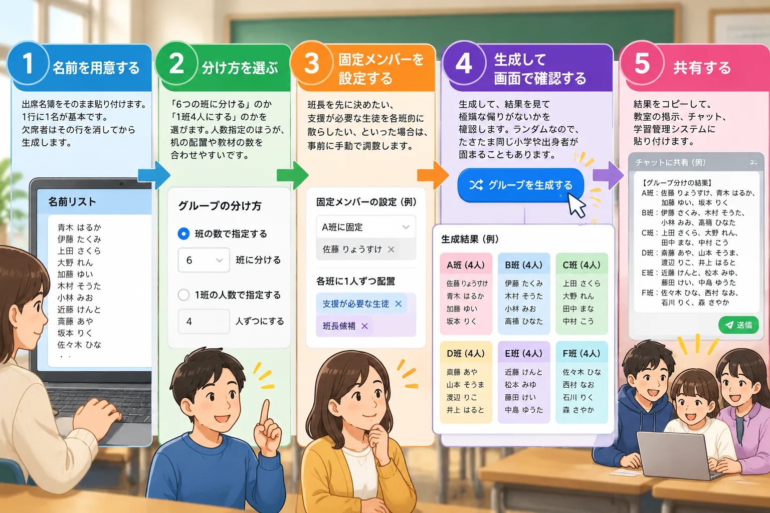 Step by step diagram