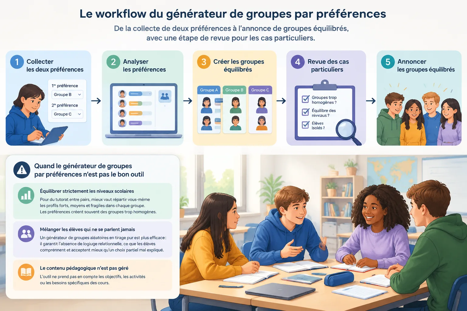 Flowchart of the preference grouping workflow