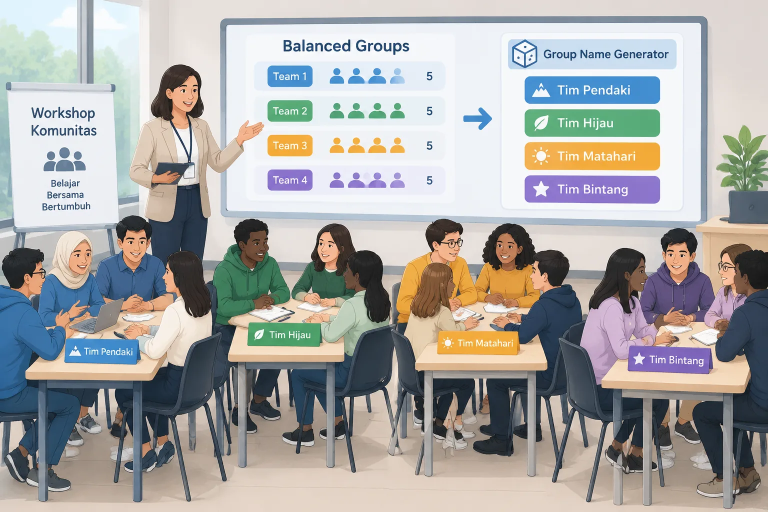neutral workshop illustration