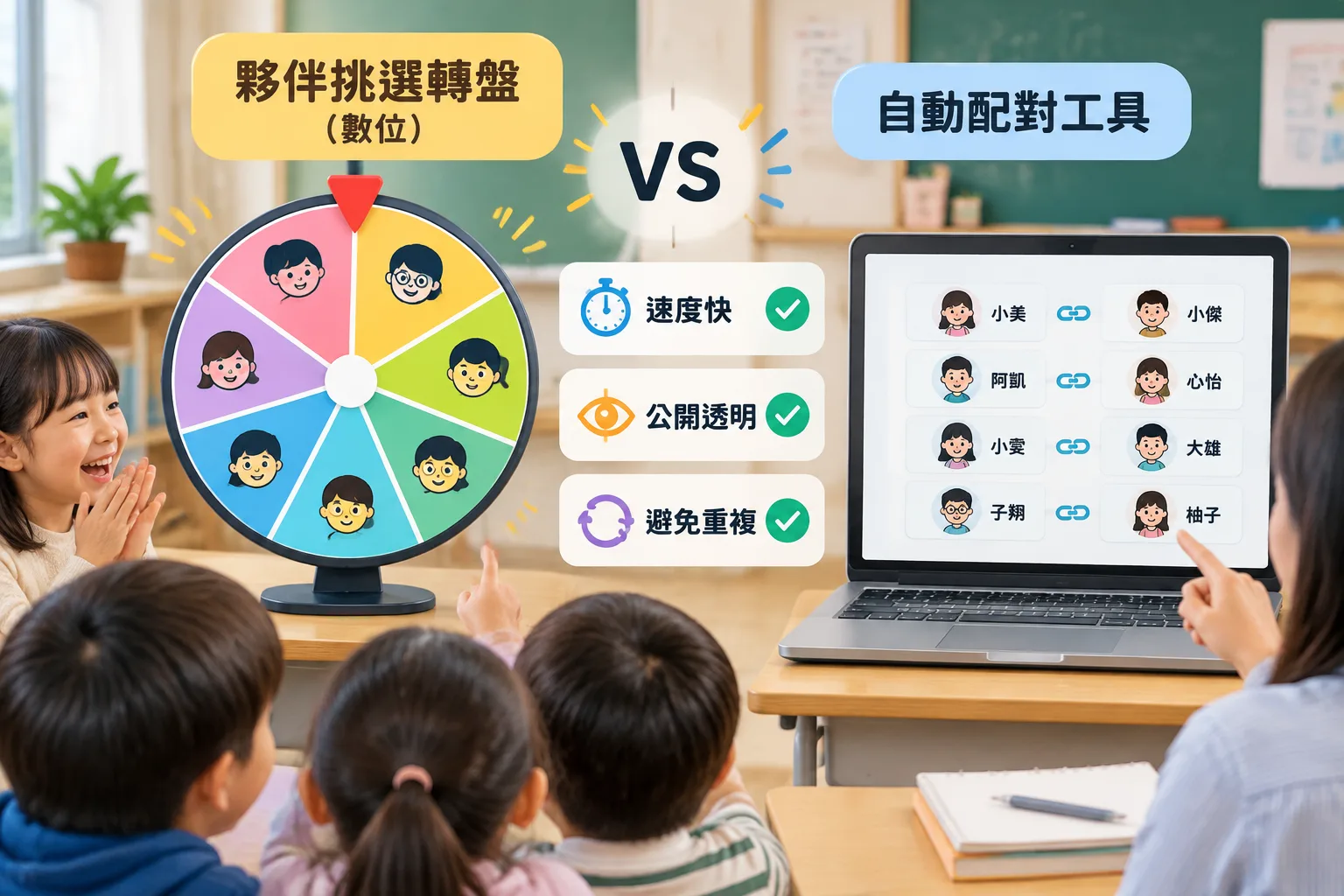 A simple comparison infographic