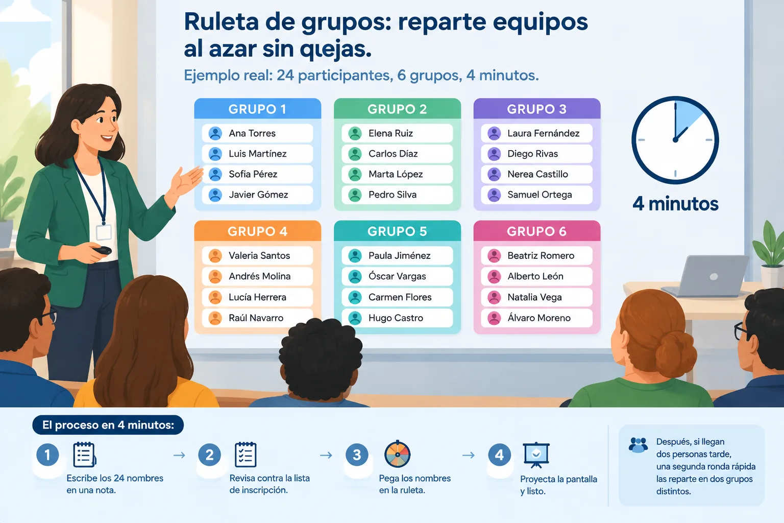 Clean illustration of a six-cell grouping grid