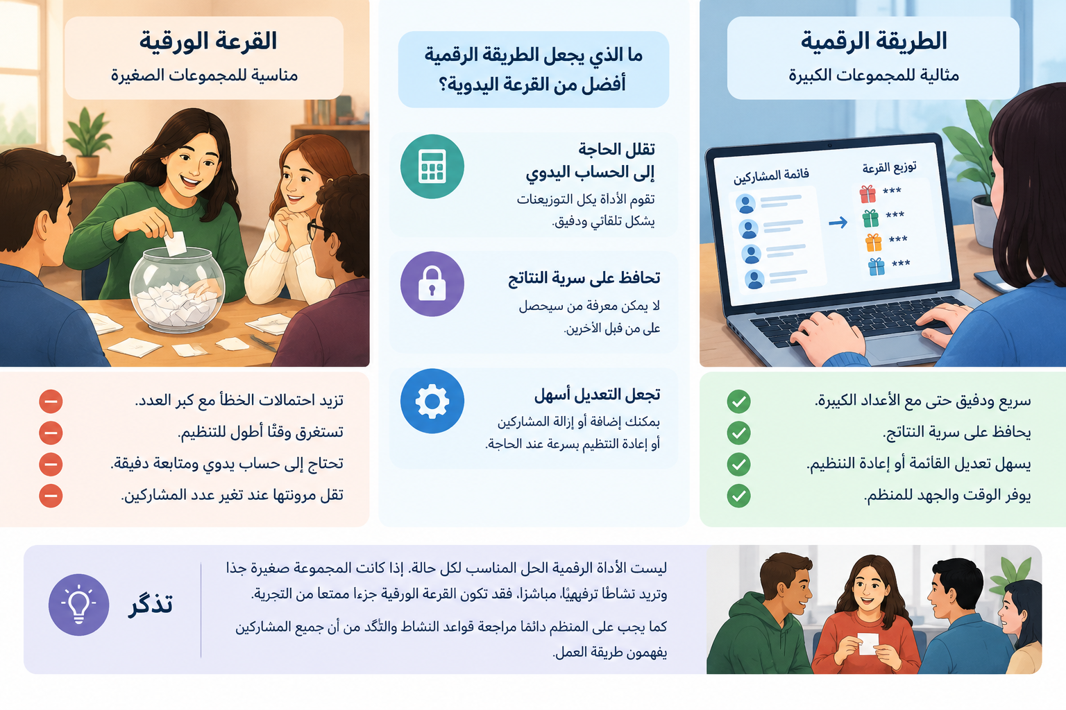 instructional comparison between paper name drawing and digital secret gift exchange management for