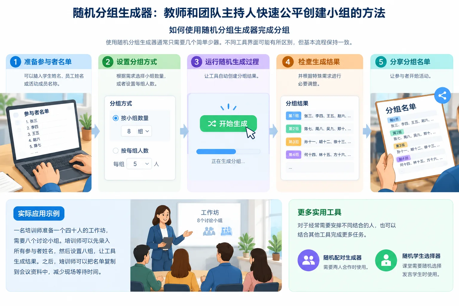 step by step workflow illustration