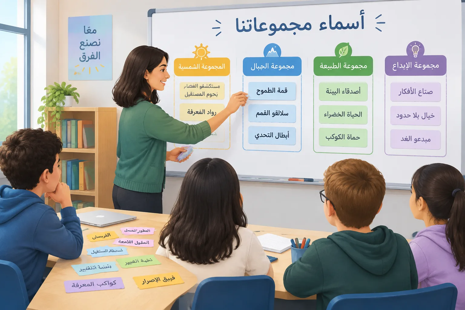 clean instructional illustration of a whiteboard