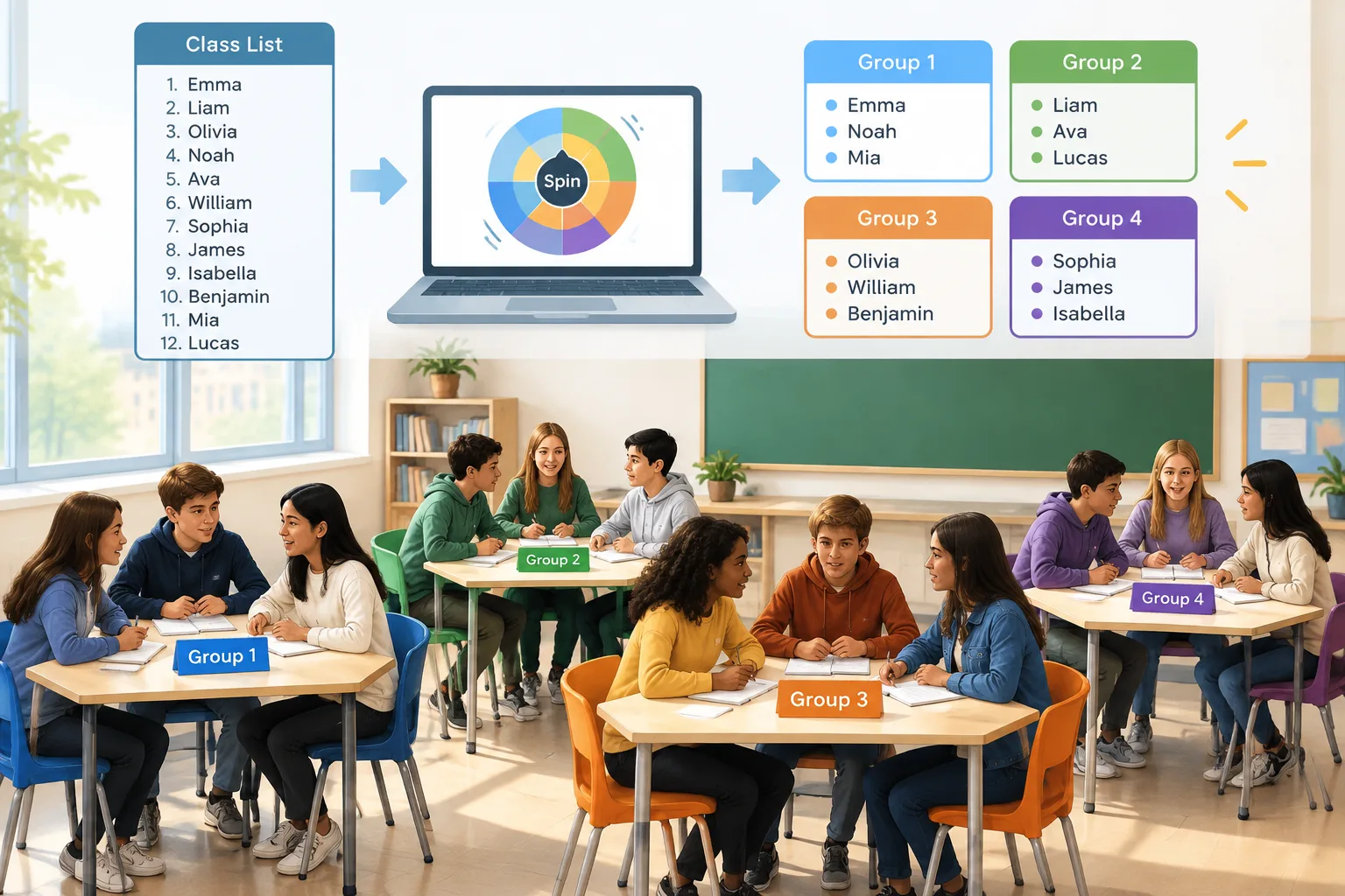 teacher-friendly workflow illustration