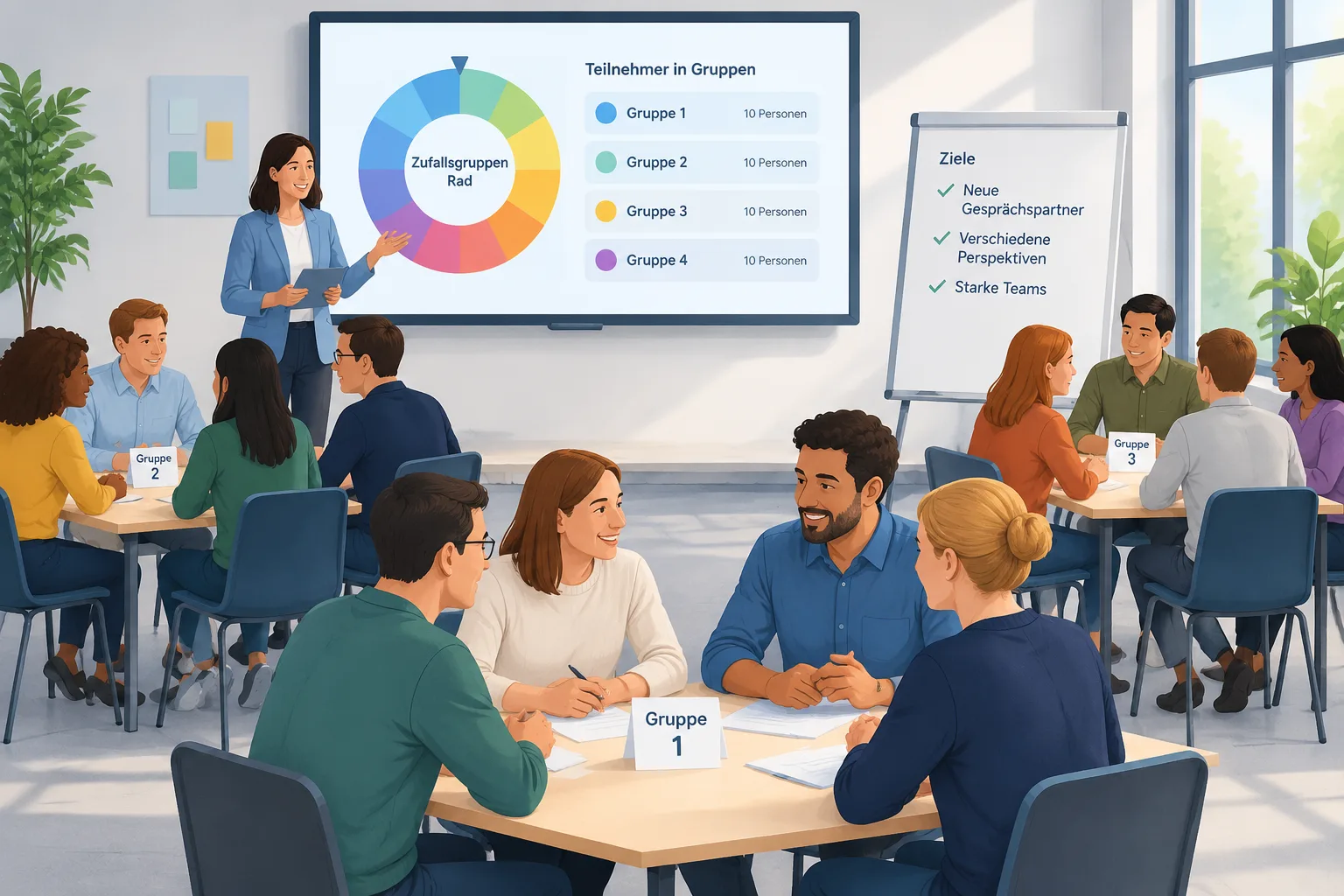 Neutral illustration of a remote workshop