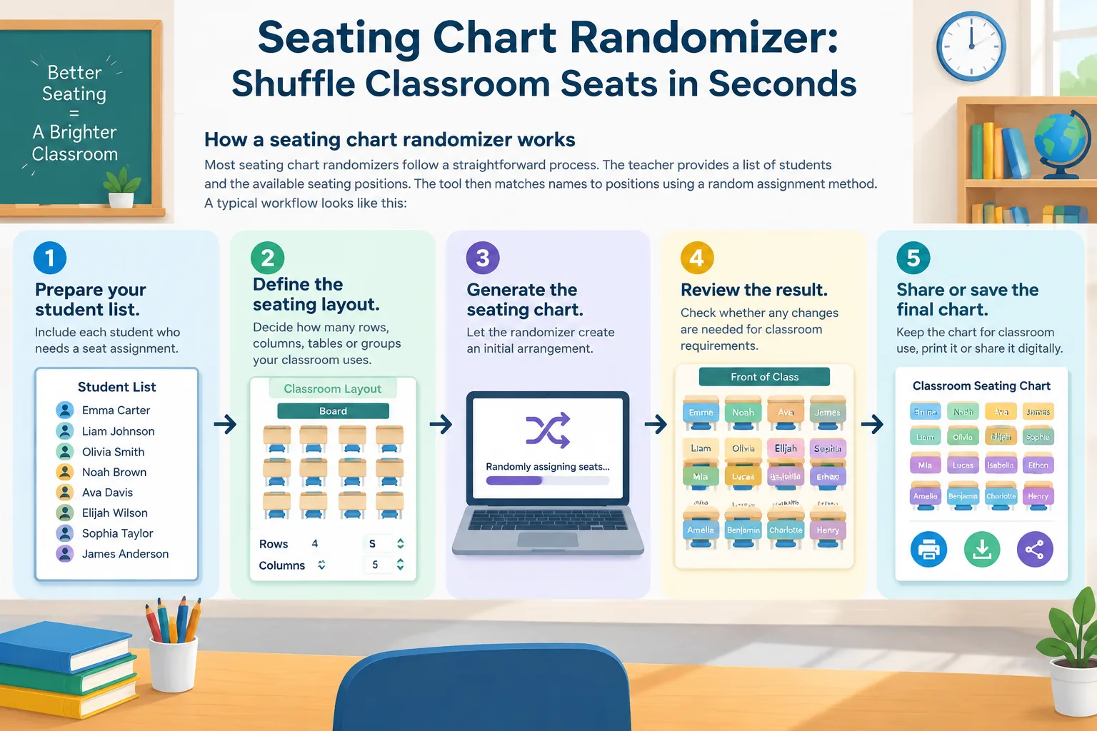 Simple workflow infographic