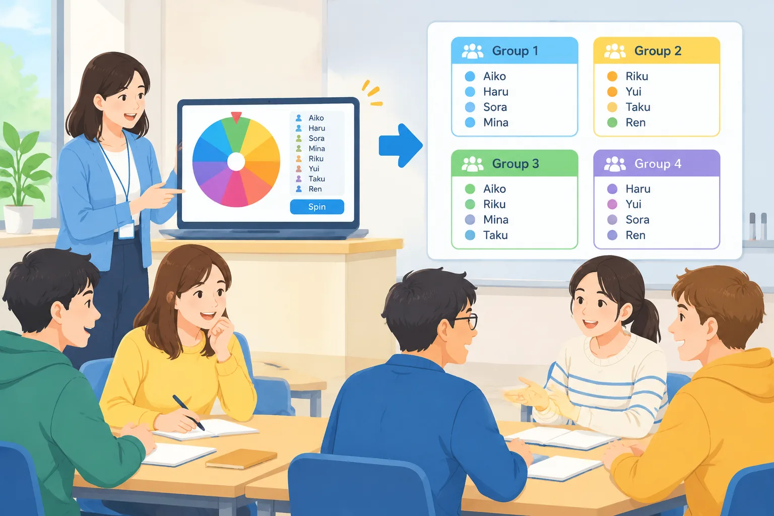 Clean instructional illustration