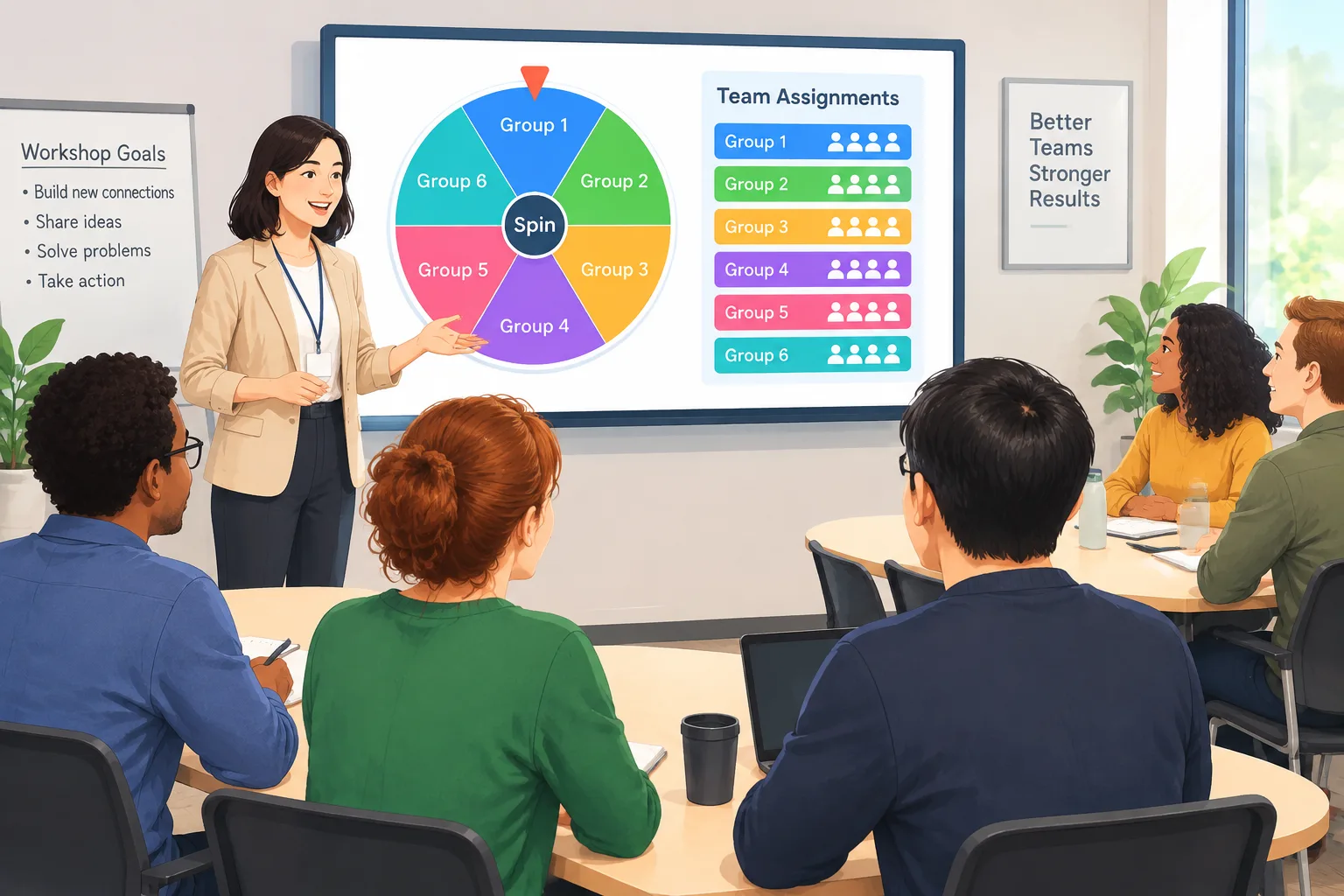 professional workshop illustration