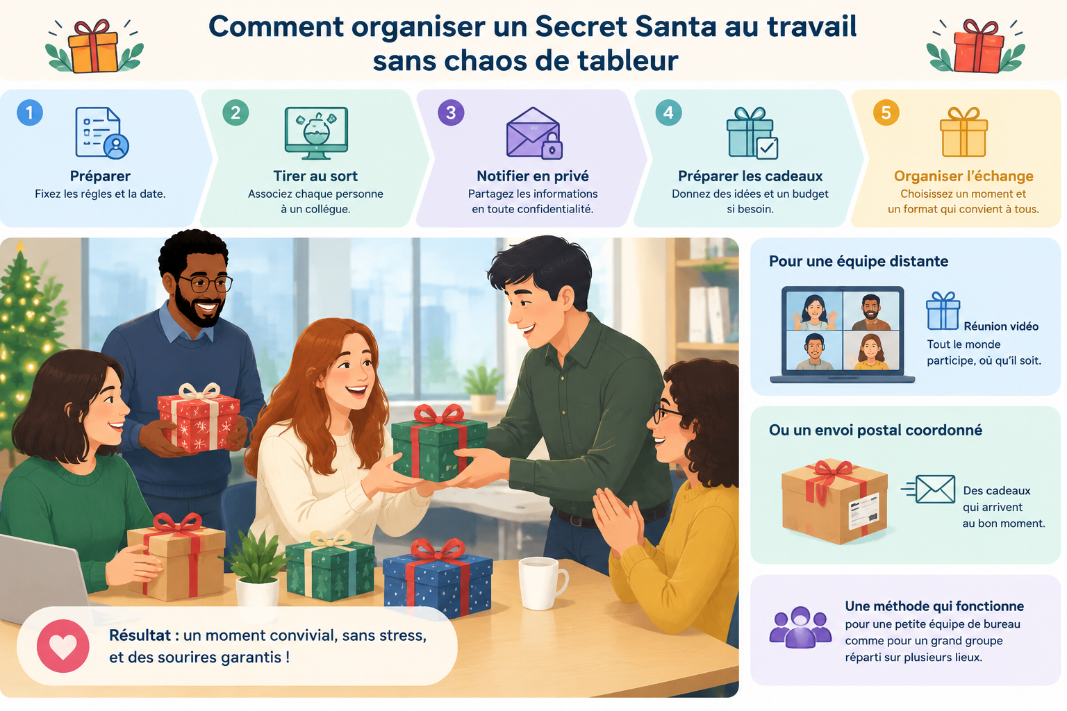 Infographie étape par étape montrant la préparation