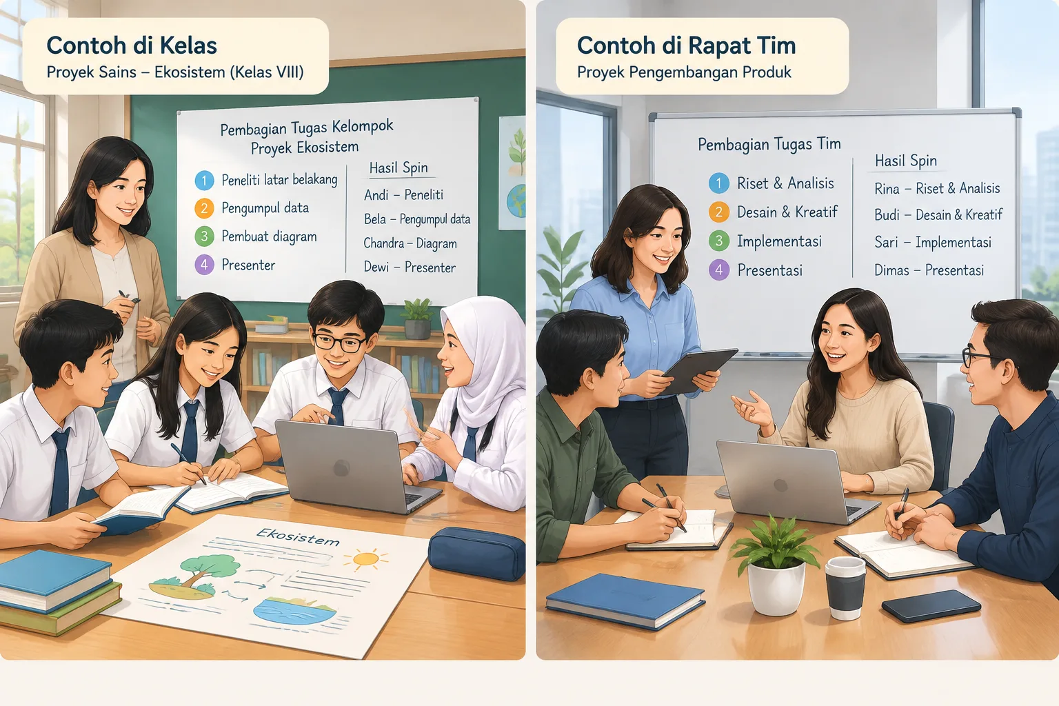 Two real-world example cards