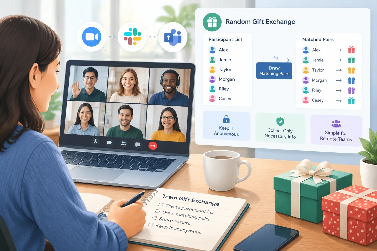 remote team workshop illustration