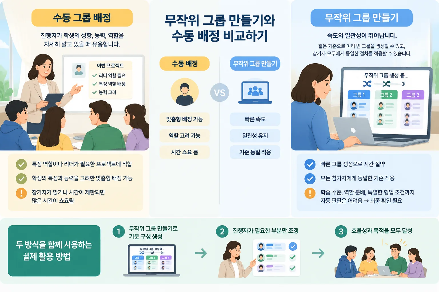 instructional comparison graphic