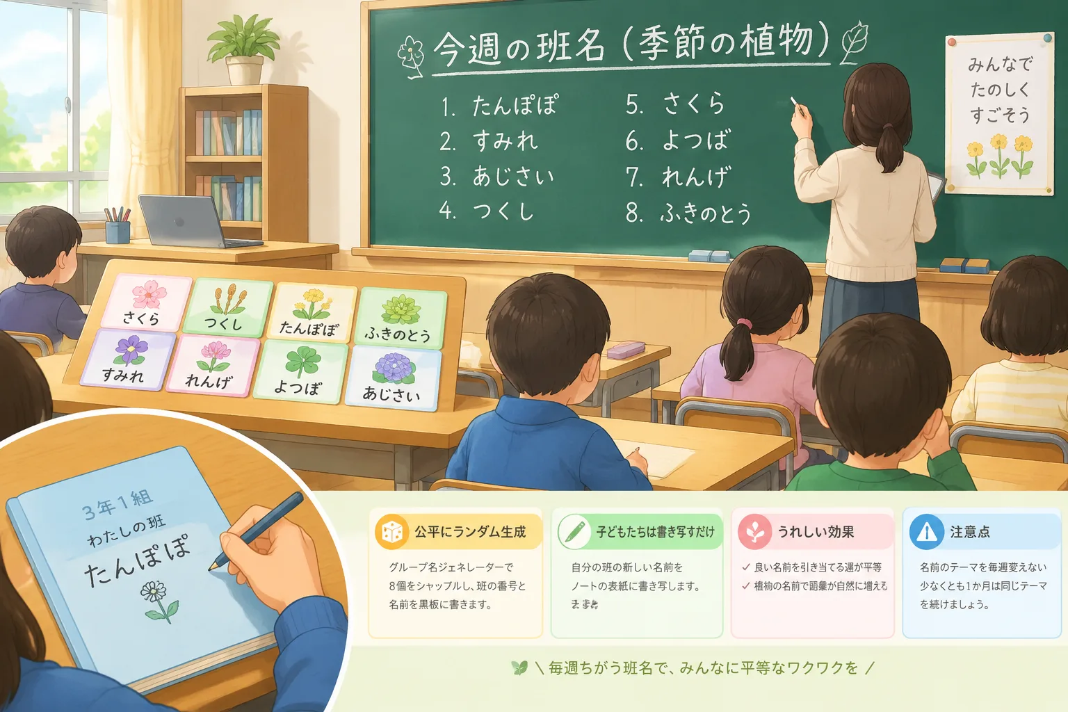 Weekly classroom rotation scene