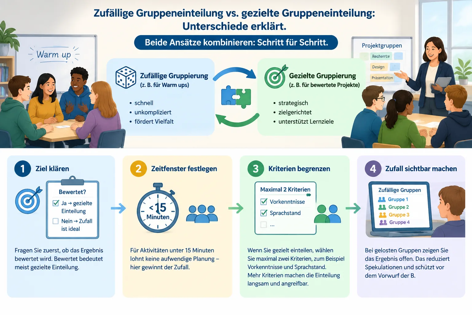 Workflow-Diagramm für Lehrkräfte