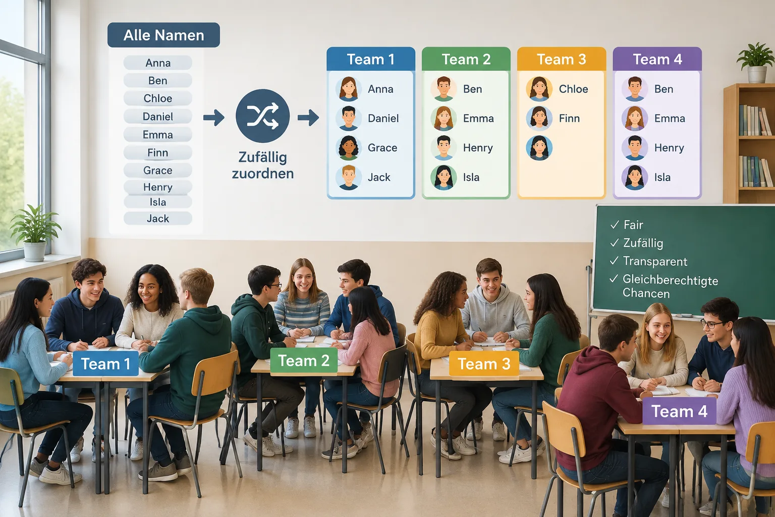 Simple grouping grid infographic