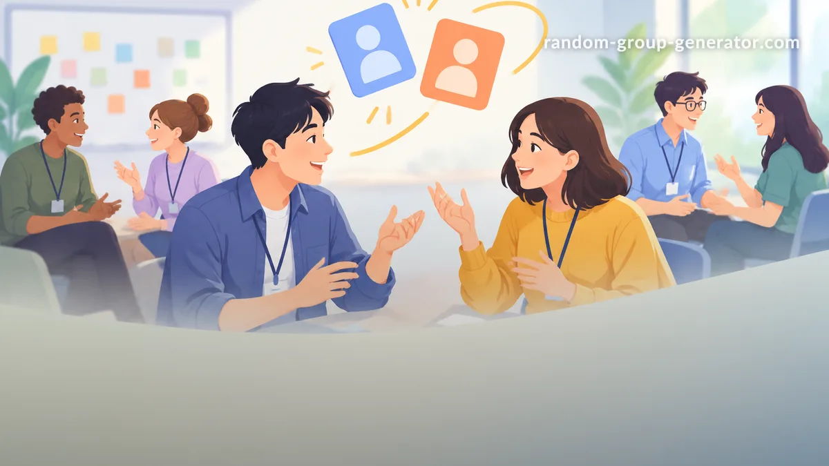 워크숍 아이스브레이크 짝짓기에 무작위 짝 생성기 활용하기