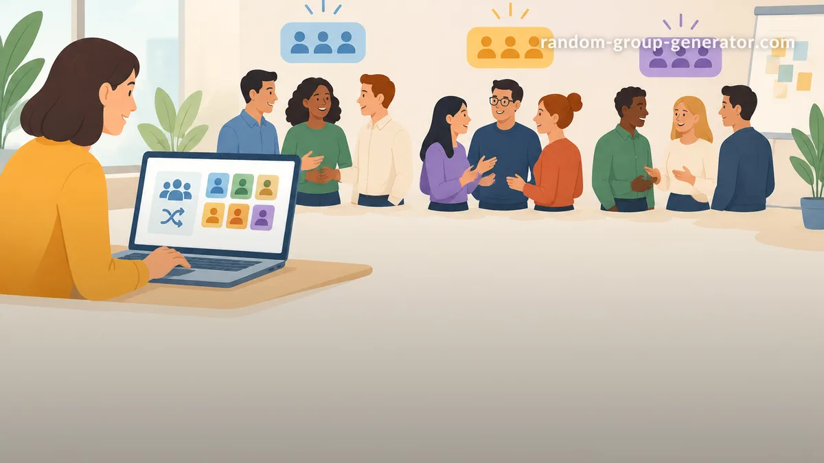 Generador de equipos aleatorios para capacitación corporativa: guía práctica