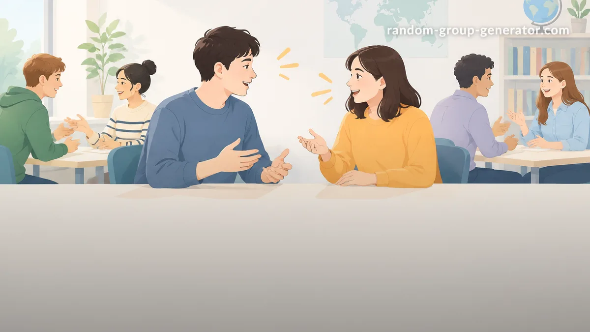言語練習のペアリング戦略:ランダムペアで会話力を引き出す方法
