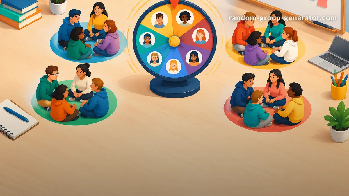 Girar miembros del grupo: cómo crear equipos al azar de forma justa