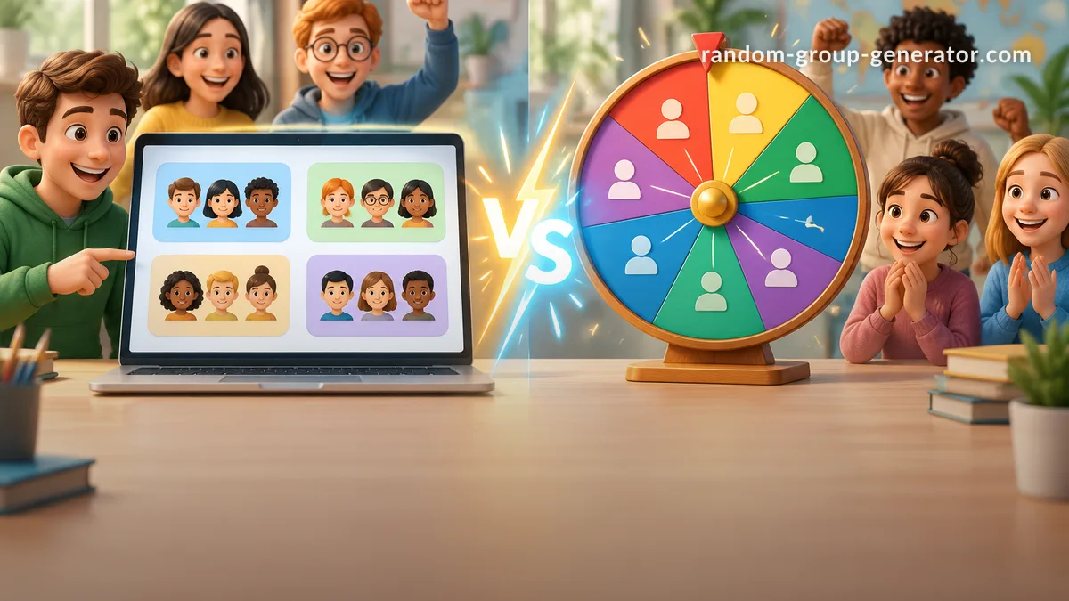 Random Group Generator vs Spin the Wheel: ¿Cuál es mejor para crear grupos aleatorios?