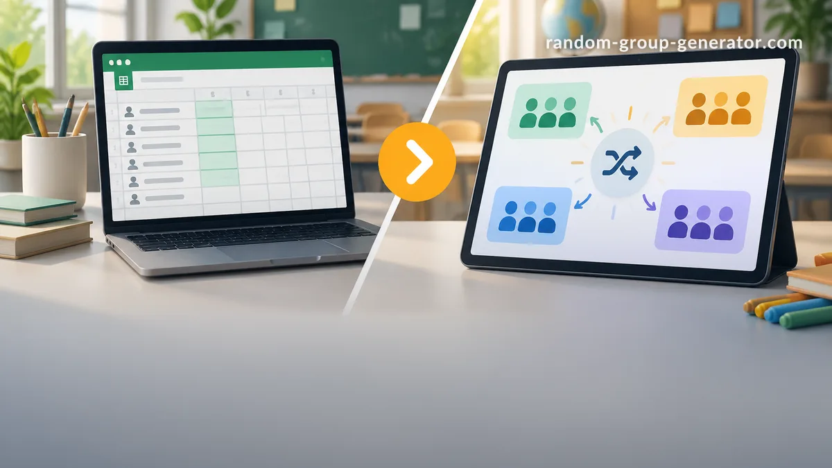 Google Sheets vs. Online Group Generator: So finden Sie das beste Tool für die Gruppenbildung