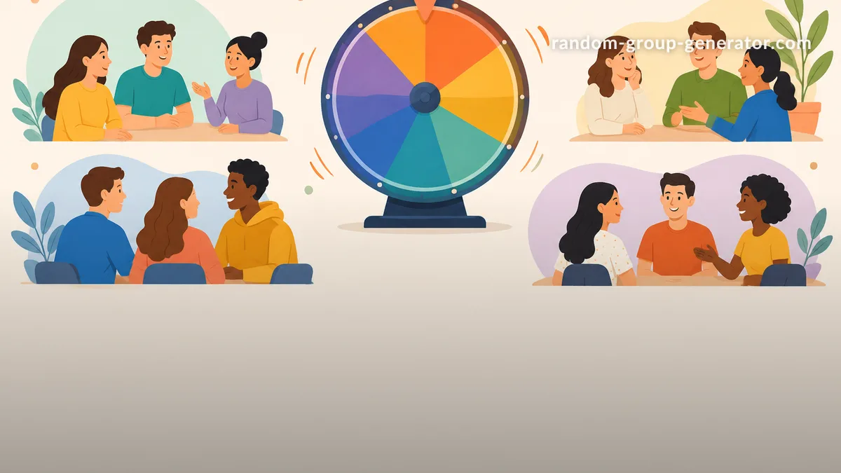 Giro directo de grupos: cómo crear equipos al azar de forma justa