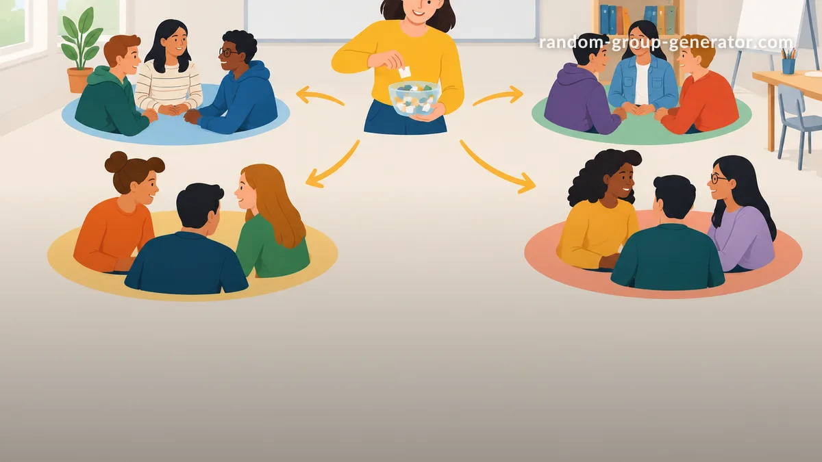 Cómo dividir grupos al azar: métodos justos para clases y talleres