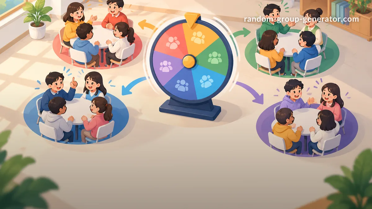 Spin Langsung Kelompok:使用随机小组生成器直接生成小组