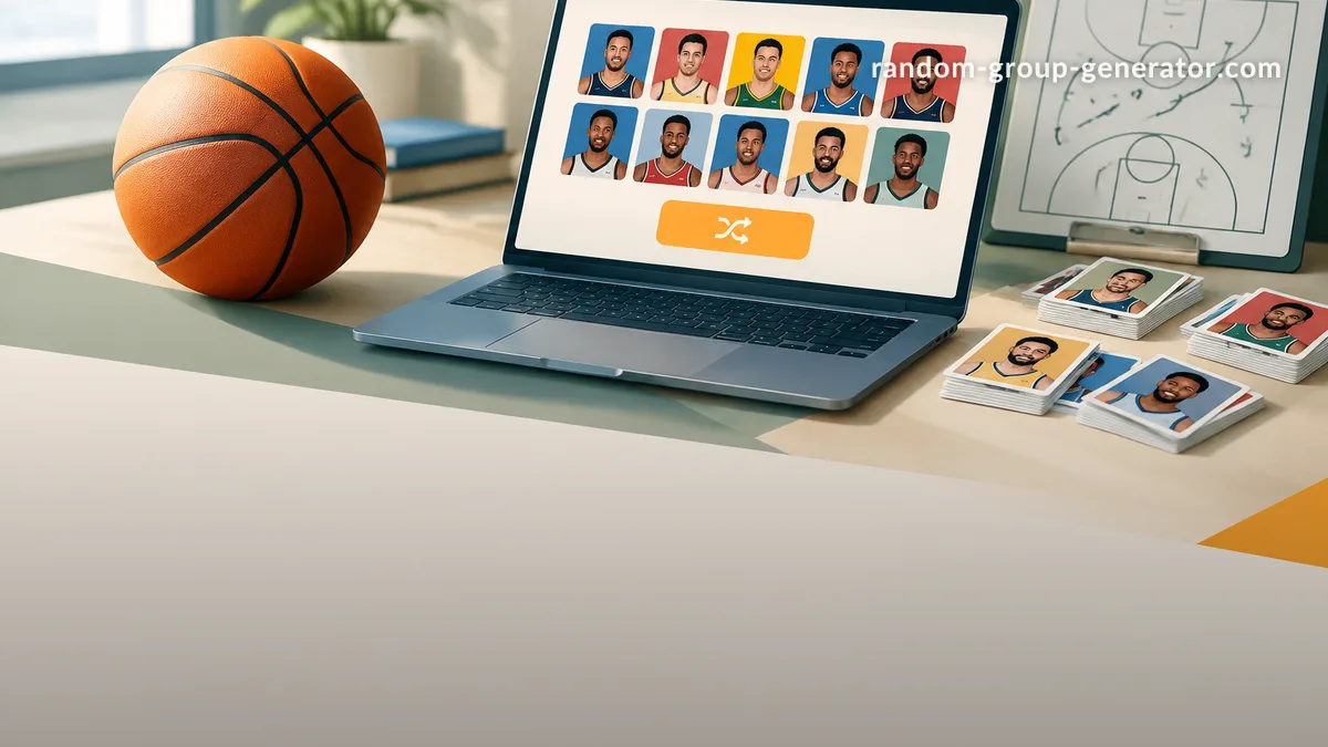 مولد فرق NBA العشوائي: التدريبات العادلة ومسودات الخيال