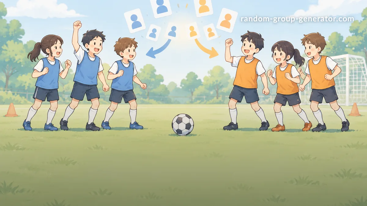 サッカー チーム ランダム ピッカー