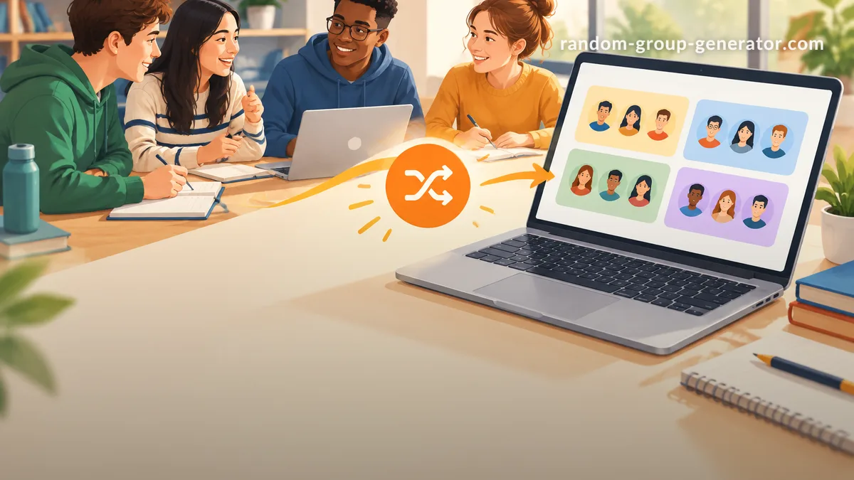 Generador aleatorio de grupos de estudio: cómo crear grupos justos