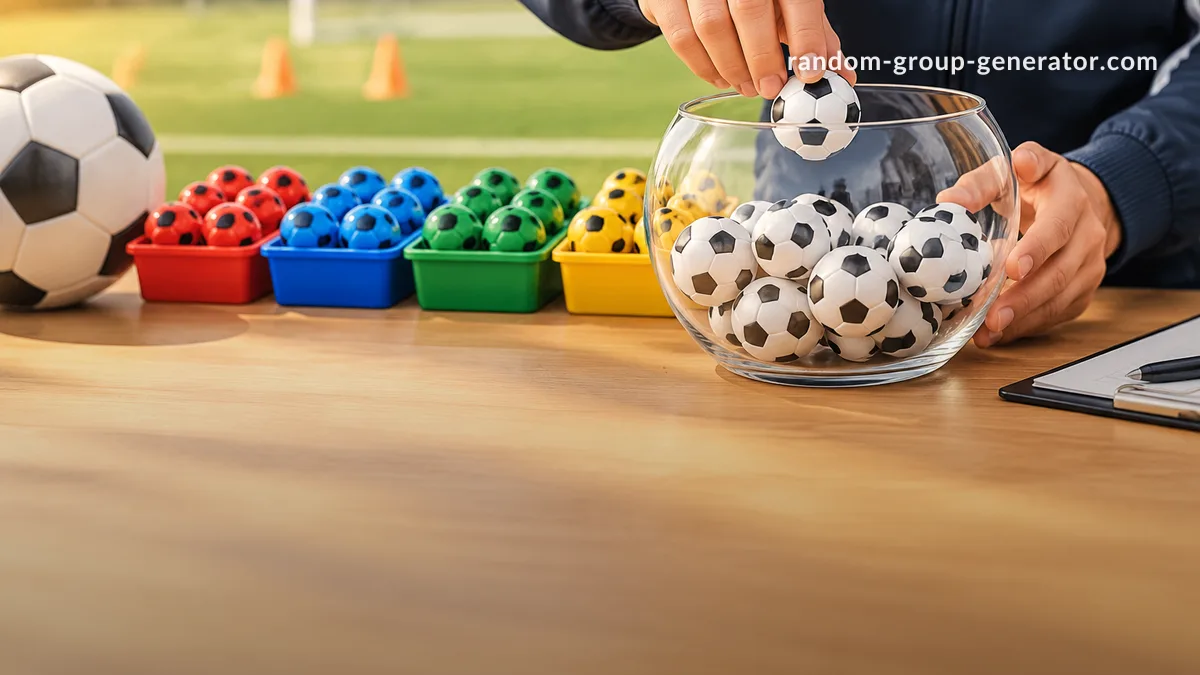 Sorteo aleatorio de equipos de fútbol: cómo crear grupos equilibrados