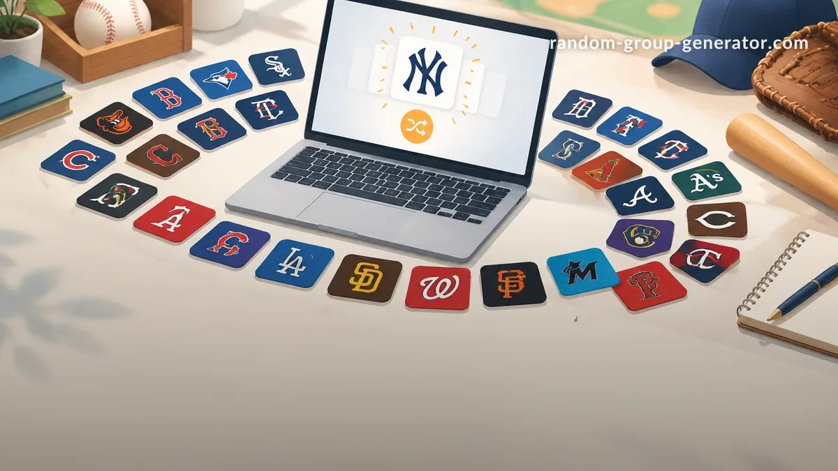 Générateur d'équipe MLB aléatoire: tirez au sort les 30 équipes de baseball