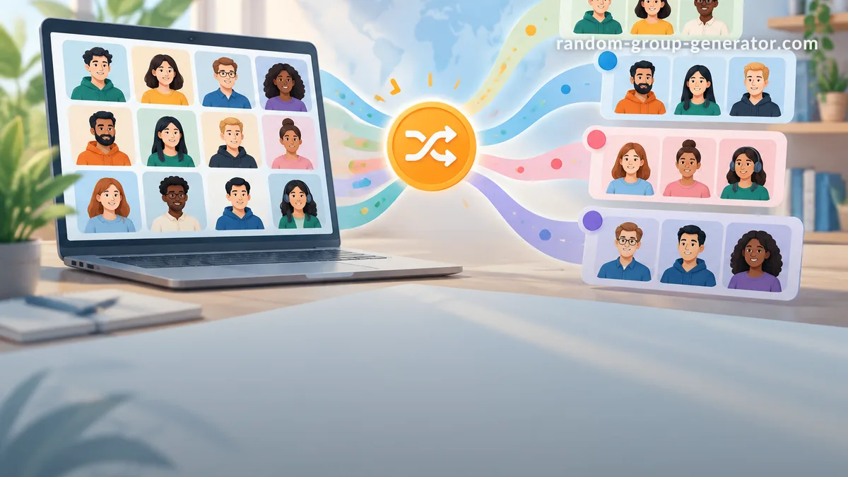 Random Group Generator for Remote Teams: Fair, Fast, and Scalable Team Splitting
