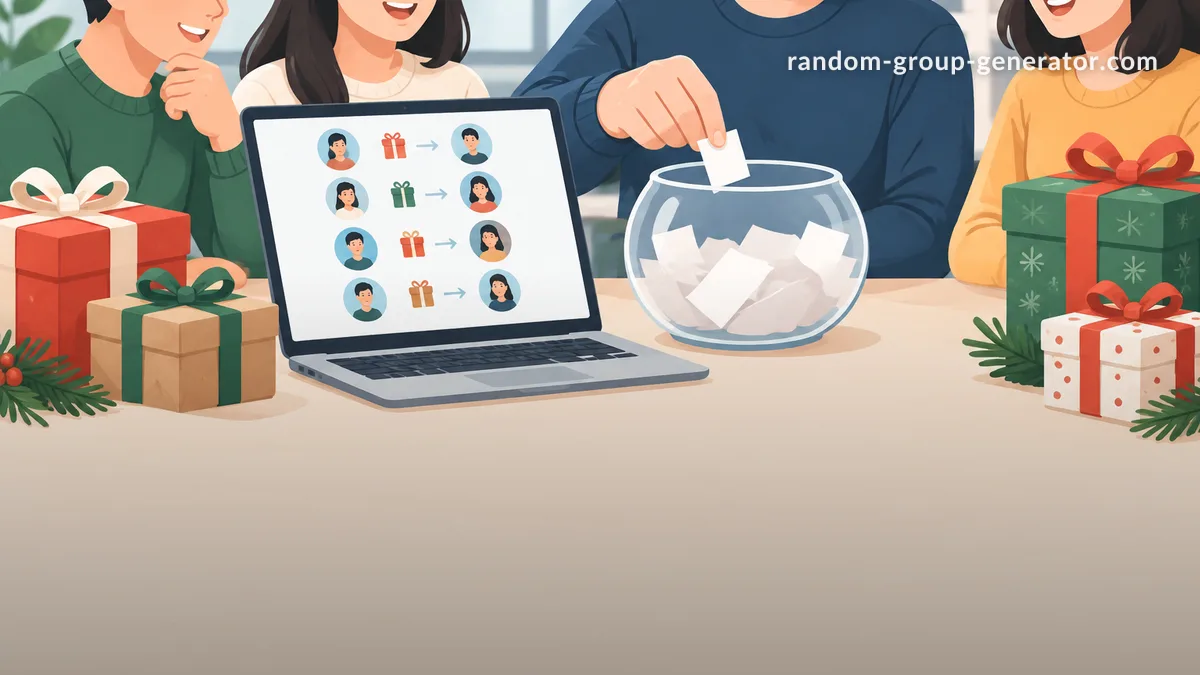 大型团体 Secret Santa 抽签生成器:轻松完成多人交换礼物分配