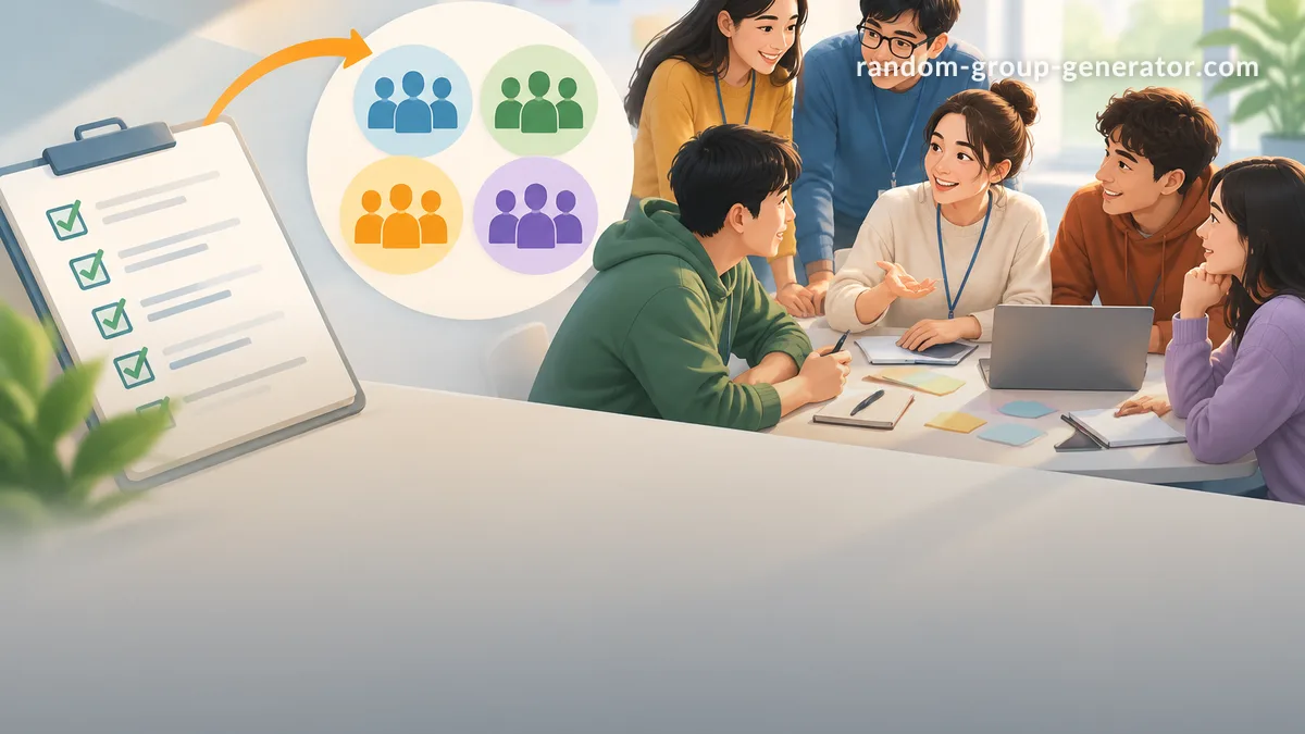 이벤트용 균형 있는 팀 생성기: 기획자를 위한 체크리스트